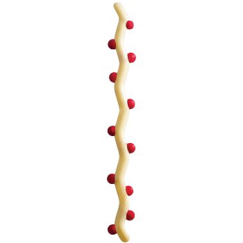 @ Schoko-Dekor Stäbe gezackt weiß mit roten Kugeln (72 Stk)