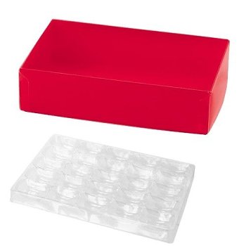 @ Macaron-Schachtel 25-er rechteckig rot 'Acidulees'