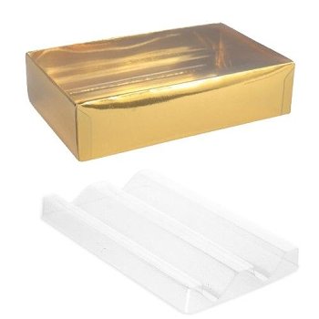 @ Macaron-Schachtel 12-er rechteckig gold 'Acidulees'