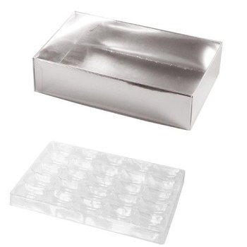 @ Macaron-Schachtel 25-er rechteckig silber 'Acidulees'