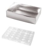 @ Macaron-Schachtel 25-er rechteckig silber 'Acidulees'