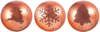 @ Schoko-Dekor Kugeln bitter 'Noel bronze' (88 Stk)