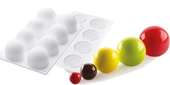 @ Silikon-Matte | -Form 8 runde Formen | Kugeln | Sferen 'Trüffel' 3D