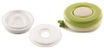 Kit Silikon-Matte | -Form | Einzel- | Kuchenform rund glatt mit Loch 'Game' Ober-& Unterteil