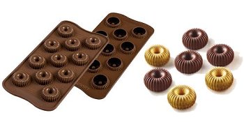 @ Silikon-Matte | -Form 11 runde Formen mit Loch 'Choco Crown'