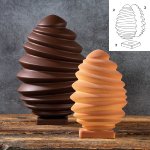 @ Gießform Ei 'Pagoda' mit Stockel (6 Teile für 2 Stk)