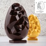 @ Gießform Ei 'Picasso' klein mit Stockel (6 Teile für 2 Stk)