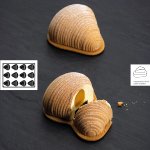 @ Silikon-Matte | -Form 12 dreieckige Formen | Blätterteig 'Sfogliatella' (30x40cm)