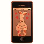@ Schoko- | Transfer- | Siebdruckfolie für Smartphone Hase 'Les Oeufs' (12 Stk)