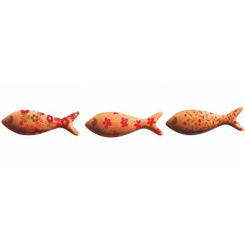 @ Schoko-Dekor Aufleger karamellisiert weiß Fische 'Laura' (112 Stk)