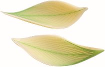 @ Schoko-Dekor Aufleger weiß Blatt gewölbt hellgrün 'Gerstengras' (160 Stk)