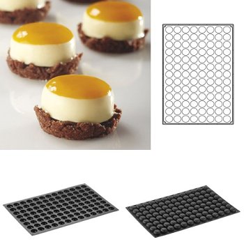 @ Silikon-Matte | -Form 104 runde Formen | Törtchen | Tartelettes 'Pomponettes' (60x40cm)