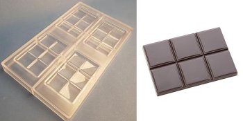 @ Gießform Tafel | Tafelgießform Klassisch klein 'Täfelchen'
