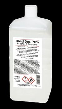 Handdesinfektion Hand Des 70%, alkoholisch