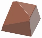 @ Gießform Praline | Pralinengießform 21 eckige Formen 'Würfel asymetrisch'