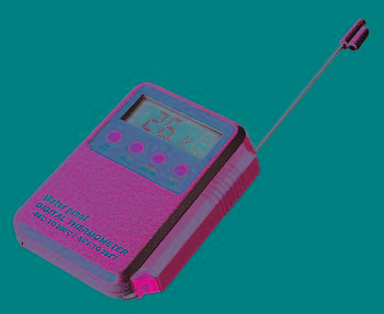 @ Digital-Thermometer mit Alarm und Edelstahlfühler