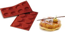 @ Silikon-Matte | -Form 8 runde Formen | Törtchen | Tartelettes | Florentiner (1/3 GN=17,5x30cm)