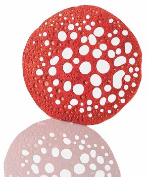 @ Isomalt-Dekor Aufleger Rund rubin 'Opalines' (32 Stk)