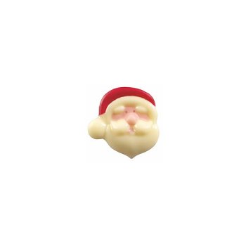 @ Schoko-Dekor Aufleger weiß Weihnachtsmannkopf (140 Stk)