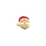 @ Schoko-Dekor Aufleger Weihnachtsmannkopf weiß | Motiv rot (140 Stk)