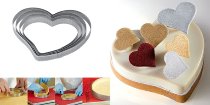 Torten- | Tartes- | Dessert-Ring Herz mikrogelocht 160/150/20
