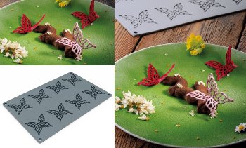 Silikon-Matte | -Form 8 Schmetterlinge groß 'Mariposa L' (30x20cm)