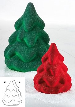 @ Gießform Weihnachts- | Tannen- | Christbaum 'Mini Snow' (4 Teile für 2 Stk)