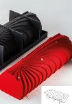 @ Silikon-Matte | -Form | Einzel- | Kuchenform rechteckige halbrunde Form mit Relief 'Comet'