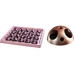 @ Schoko- | Dessert- | Pralinen-Schalen Halbkugel bitter gelocht 'Galaxy' groß (45 Stk)