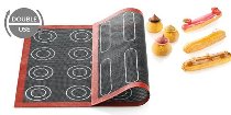 Silikon-Matte | -Form | Backmatte Windbeutel + Eclairs 'Air Mat Eclair & Choux' (30x40cm)