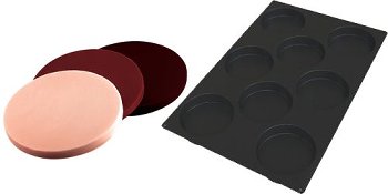 @ Silikon-Matte | -Form 8 runde Formen | Törtchen | Tartelettes | Florentiner (60x40cm)