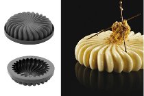 @ Silikon-Matte | -Form | Einzel- | Kuchenform rund mit Relief 'Flip'