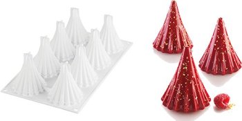 @ Silikon-Matte | -Form 8 Kegelformen | Weihnachts- | Tannen-| Christbaum 'Astro 95'