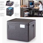 @ Thermo-Transportbox schwarz 1/2 GN, rechteckig, V22