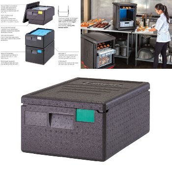 @ Thermo-Transportbox schwarz 1/1 GN, rechteckig, V35