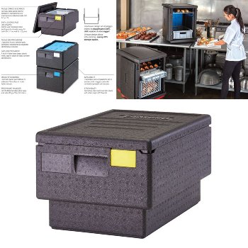 @ Thermo-Transportbox schwarz 1/1 GN, rechteckig, V43