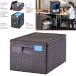 @ Thermo-Transportbox schwarz 1/1 GN, rechteckig, V46