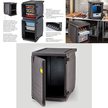 @ Thermo-Transportbox schwarz, rechteckig, V155, einfach
