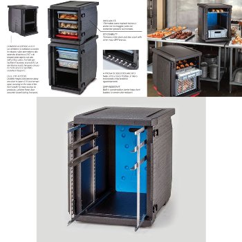 @ Thermo-Transportbox schwarz, rechteckig, V155, inkl. 2 Auszugs-Schienen