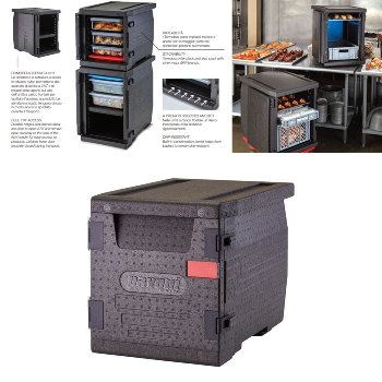 @ Thermo-Transportbox schwarz, 1/1GN, rechteckig, V60
