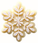 @ Schoko-Dekor Aufleger Schneeflocke weiß mit Relief weiß (72 Stk)