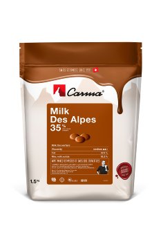 Couverture 'Des Alpes' 35% milch, Drops | Chips