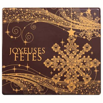 @ Schoko-Dekor Bûche-Ansatz bitter 'Joyeuses Fêtes' (75 Stk)