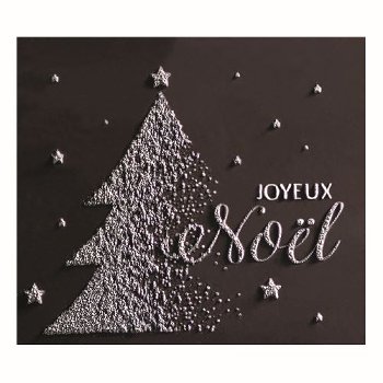@ Schoko-Dekor Bûche-Ansatz bitter mit Relief 'Joyeux Noel' (48 Stk)