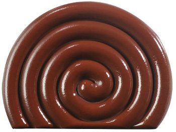 @ Schoko-Dekor Bûche-Ansatz bitter mit Relief 'Tourbillon' (75 Stk)