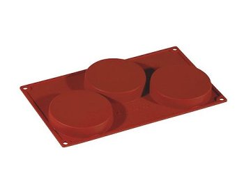 @ Silikon-Matte | -Form 3 runde Formen | Törtchen | Bisquits (1/3 GN=17,5x30cm)