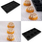 @ Silikon-Matte | -Form 8 runde Formen mit Haselnuss-Relief klein (30x17,5cm)