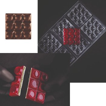 Gießform Tafel | Tafelgießform quadratisch | viereckig 'Mini Bricks'