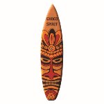 @ Schoko-Dekor Aufleger Surfbrett weiß karamelisiert | Motiv 'Choco Spirit' (54 Stk)