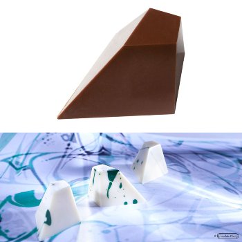 @ Gießform Praline | Pralinengießform 18 asymetrische Formen Design 'Comaschi'